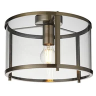 Lampy sufitowe - Okrągła lampa sufitowa Hopton 103112 szklana mosiądz - miniaturka - grafika 1