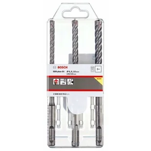 Bosch 3-częściowy zestaw wierteł do młotów SDS-plus-5X 2608833912 - Wiertła - miniaturka - grafika 1