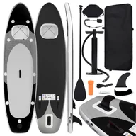 Deski SUP i akcesoria - Vidaxl Nadmuchiwana Deska Sup Z Akcesoriami, Czarna, 360X81X10 Cm - miniaturka - grafika 1