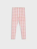 Spodnie i spodenki dla dziewczynek - Sinsay - Legginsy - różowy - miniaturka - grafika 1