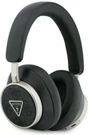 Słuchawki - Guess Słuchawki nauszne 4G Triangle Logo Bluetooth ENC czarny - miniaturka - grafika 1