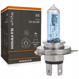 Żarówka H4 White Hoalte 12V 60/55W Halogenowa Blue 4200K Z Homologacją - Żarówki samochodowe - miniaturka - grafika 1