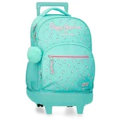 Torby na laptopy - Pepe Jeans Nora Plecak na laptopa 15,6" Compact Niebieski 32x43x21 cm Poliester by Joumma Bags - miniaturka - grafika 1