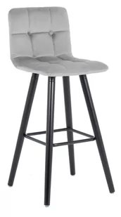 ExitoDesign Hoker, krzesło barowe Vera 2 velvet szary QS-DEX6080MQ254 - Taborety i hokery - miniaturka - grafika 1