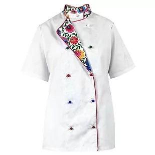 Bluza kucharska damska kitel biały krótki rękaw MASTER CHEF XS - Fartuchy i rękawice kuchenne - miniaturka - grafika 1