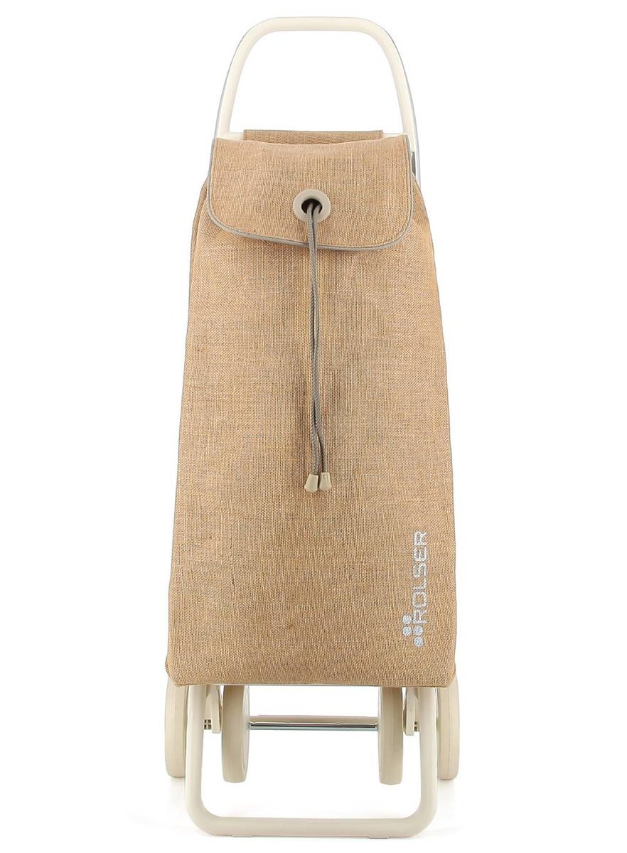 Wózek na zakupy 4-kołowy Rolser I-MAX Yute 4 Wheels - off white