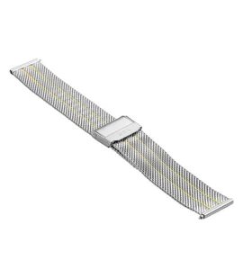 BRANSOLETA BISSET BM-103 MESH SILVER TT 18MM - SALON W KRAKOWIE - Bransolety męskie - miniaturka - grafika 1