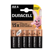 Baterie i akcesoria - Baterie alkaliczne Duracell AA (R6) 6 szt. - miniaturka - grafika 1