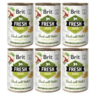 Brit Fresh Kaczka z prosem 6 x 400 g - Mokra karma dla psów - miniaturka - grafika 1