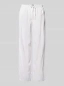 Spodnie damskie - Spodnie lniane z szerokimi nogawkami z elastycznym pasem model 'GOA' - miniaturka - grafika 1