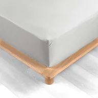 Prześcieradła - Białe prześcieradło z perkalu bawełnianego z gumką 180x200 cm Percaline – douceur d'intérieur - miniaturka - grafika 1