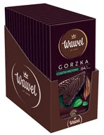 Czekolada - Karton Czekolada Gorzka Premium 64% z cząstkami miętowymi Wawel 90g 16 sztuk - miniaturka - grafika 1
