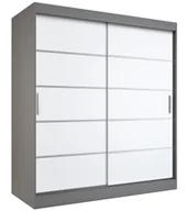 Szafy - Szafa przesuwna antracyt + biały 180 cm K1-F53 - miniaturka - grafika 1