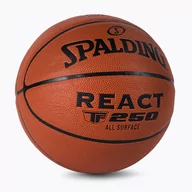 Koszykówka - Piłka do koszykówki Spalding TF-250 React Logo FIBA pomarańczowa - miniaturka - grafika 1