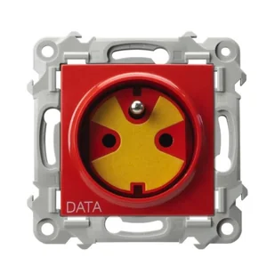 Ospel Gniazdo z/u DATA z kluczem i z przesłoną torów SZAFIR - Gniazdka elektryczne - miniaturka - grafika 1