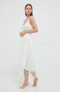 Sisley spódnica plażowa kolor biały - Spódnice - miniaturka - grafika 1