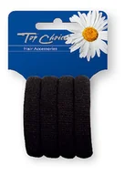 Ozdoby do włosów - Top Choice, gumki do włosów czarne, 4 szt. - miniaturka - grafika 1