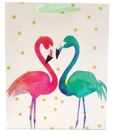 Pozostałe akcesoria dla plastyków - JU-PITER Torebka prezentowa flamingi 8031C 18x23x10cm p12, cena za 1szt - miniaturka - grafika 1