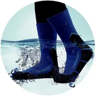 Skarpetki damskie - GUTO skarpety granatowe, Podkolanówka – wersja LONG 42cm wysokośc, rozm. M EU 40-44, wodoszczelne, wodoodporne, oddychające, bezszwowe - miniaturka - grafika 1