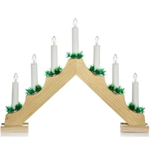 LED Świecznik bozonarodzeniowy 7xLED/2,6W/230V drewno - Oświetlenie świąteczne - miniaturka - grafika 1