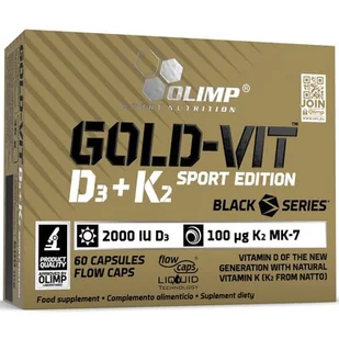 Olimp Gold-Vit D3+K2 Sport Edition 2000 60caps - Witaminy i minerały dla sportowców - miniaturka - grafika 1