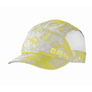 Czapka z daszkiem Jack Wolfskin PRELIGHT WIND CAP GRID CAMO firefly - ONE SIZE - Czapki męskie - miniaturka - grafika 1