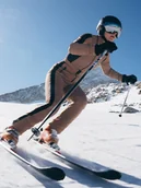 Kurtki damskie - 4F Kombinezon narciarski membrana 10000 damski - brązowy XS - miniaturka - grafika 1