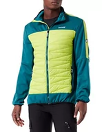 Kurtki męskie - Regatta Męska kurtka trekkingowa Clumber II hybrydowa wodoodporna - czarna, Pacyfikowy zielony/jasny kiwi, M - miniaturka - grafika 1