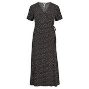 Sukienki - Object Damska sukienka owijana w kwiaty, czarny, 34 - miniaturka - grafika 1