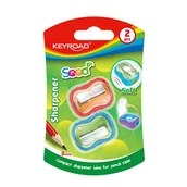 Temperówki - Temperówka plastikowa, Keyroad Rubber, pojedyncza, blister - miniaturka - grafika 1