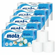 Papier toaletowy - Papier Toaletowy Mola Biały 2 Warstwy 40 Rolek - miniaturka - grafika 1