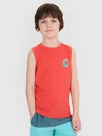 Koszulki i topy damskie - 4F Tank top regular z nadrukiem chłopięcy 4FJWSS25TSLEM162-63S Różowy Roz. 146 - miniaturka - grafika 1