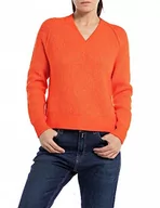 Swetry damskie - Replay Sweter damski Regular Fit, 518 Spicy Orange, M - miniaturka - grafika 1