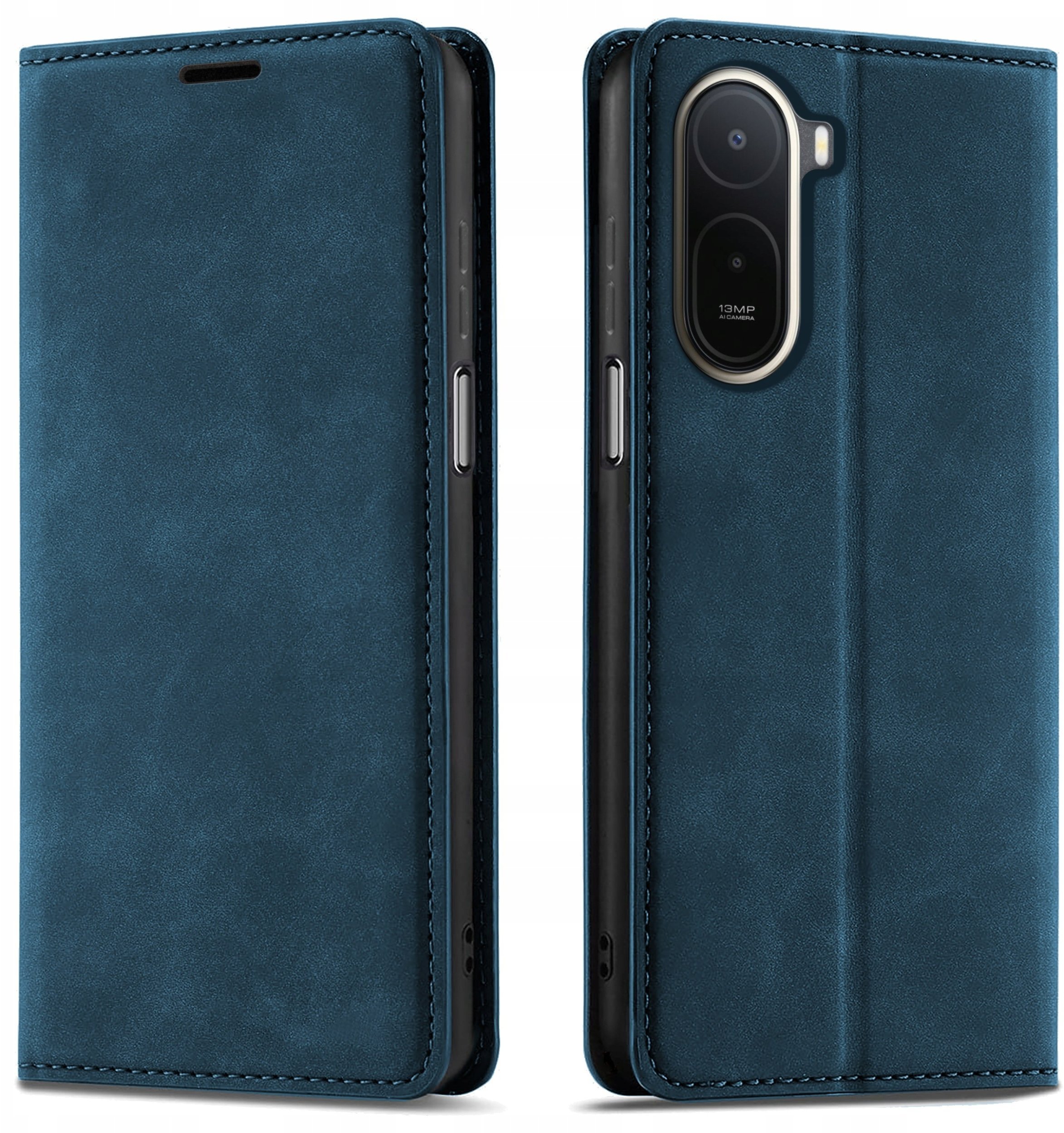 krainaGSM Etui Z Klapką Do Xiaomi Redmi A7 Pro Zamykane Magnetyczne Skórzane + Szkło