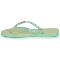 Klapki i japonki damskie - Damskie japonki Havaianas Slim Gloss, Zielony ogród, 41-42 EU - miniaturka - grafika 1