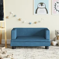 Meble do sypialni - vidaXL Sofa dla dzieci, niebieska, 60x40x30 cm, aksamit - miniaturka - grafika 1