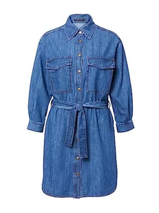 Sisley Damska sukienka 4FU6LV039, niebieski denim 902, 38, Blue Denim 902, 38 - Sukienki - miniaturka - grafika 1