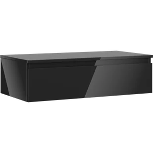 Mexen Orio szafka łazienkowa podumywalkowa 90 cm z blatem, 1 szuflada, czarna połysk - 91A10-09023-1-BFC70 - Szafki łazienkowe - miniaturka - grafika 1