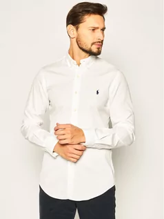 Koszule męskie - Ralph Lauren Polo Koszula Bsr 710792044 Biały Custom Fit - grafika 1