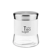 Inne naczynia kuchenne - Pojemnik szklany 750 ml GRENO biały - miniaturka - grafika 1