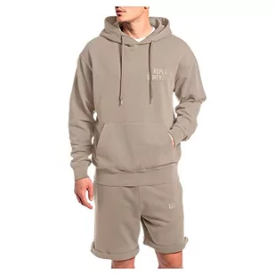 Replay Męska bluza z kapturem M6265, 803 Light Taupe, S - Bluzy męskie - miniaturka - grafika 1
