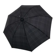 Parasole - Parasol Doppler Carbonsteel Long Automatic Check Karo półautomatyczny długi czarno-szary - miniaturka - grafika 1