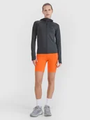 Spodenki damskie - 4F Legginsy kolarki do biegania szybkoschnące damskie - pomarańczowe L - miniaturka - grafika 1