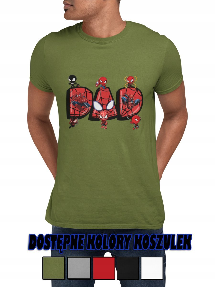 KOSZULKA BAWEŁNIANA MĘSKA T-SHIRT DZIEŃ TATY OKAZJE RÓŻNE WZORY PREZENT- XS