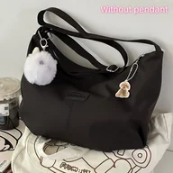 Torebki damskie - TEMU Damska Japońska Torba na Ramię o Dużej Pojemności z Regulowanym Paskiem i Zamkiem Błyskawicznym - Minimalistyczna Torba z Nylonu, Idealna do - miniaturka - grafika 1