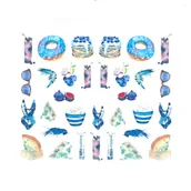 Ozdoby do paznokci - Allepaznokcie Naklejki wodne do paznokci Nr BN 1798 - miniaturka - grafika 1