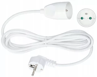 Jonex Przedłużacz z 1 gniazdem z/u 10A OMY 3 x 1mm biały 2m PS-171 PS-171 2,0m/3x1 - Przedłużacze i rozgałęźniki - miniaturka - grafika 1