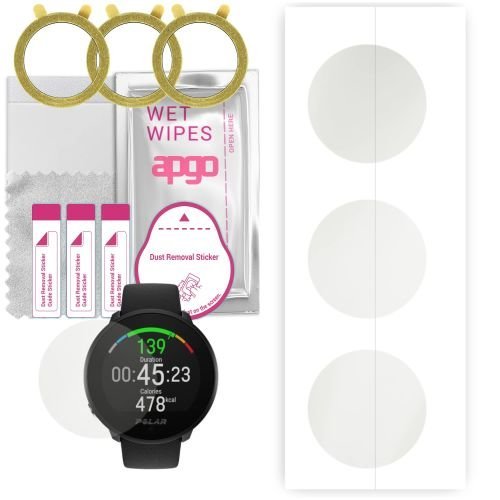 3x folia ochronna hydrożelowa MATOWA do Polar Unite - apgo Smartwatch Hydrogel MATTE Protection Ochrona na ekran smartwatcha