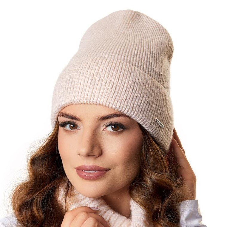 Czapka damska Nessa Pudrowy róż