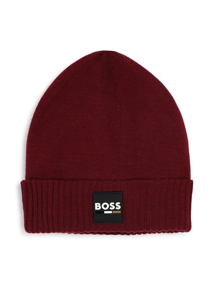 Hugo Boss Kids Czapka w kolorze czerwonym